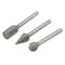 Forney Mini-Rotary File Set with 1/8 in Shaft, 3 Piece 60224 - alternate 1